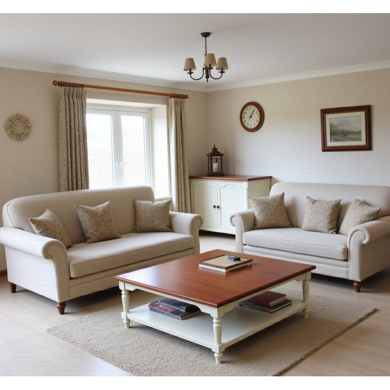 Stolik kawowy z dębowym blatem Gloria