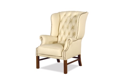 Fotel Chesterfield z prostymi nogami Iwo