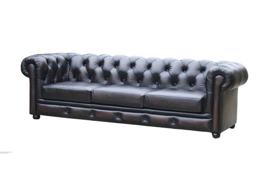  Sofa chesterfield Satin 265 cm w skórze Asportabile 700