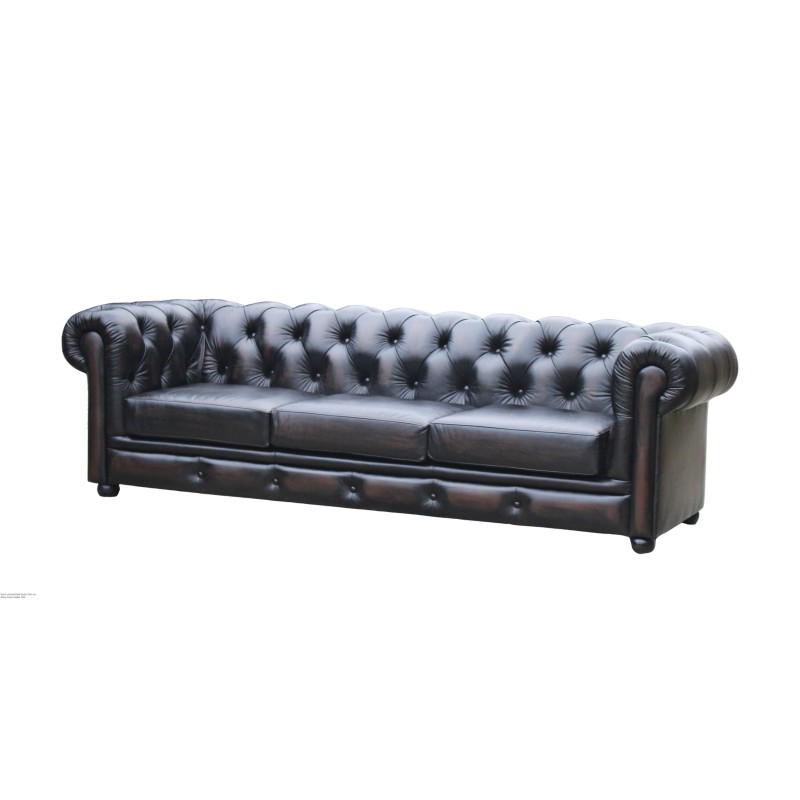 Sofa chesterfield Satin 265 cm w skórze Asportabile 700