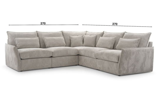 narożnik zbudowany z modułów 