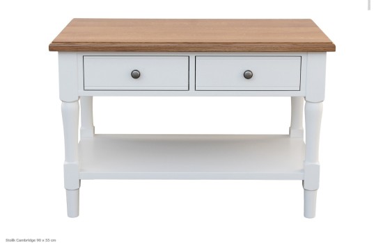 Biały stolik kawowy Cambridge