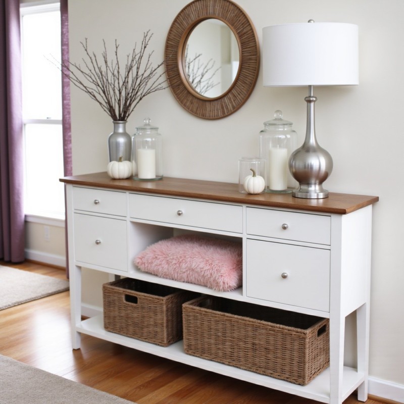 Dębowa konsola Gino