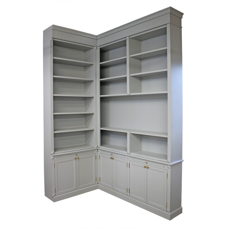 Angielska biblioteczka narożna na wymiar - Dalia