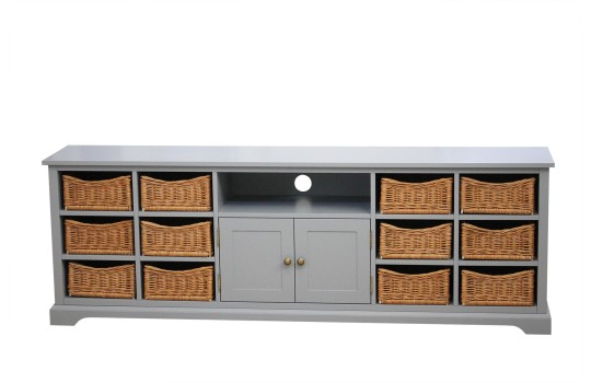 Komoda RTV z koszami wiklinowymi Spot