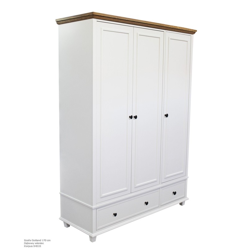 Rustykalna szafa z dębowym wieńcem Gotland