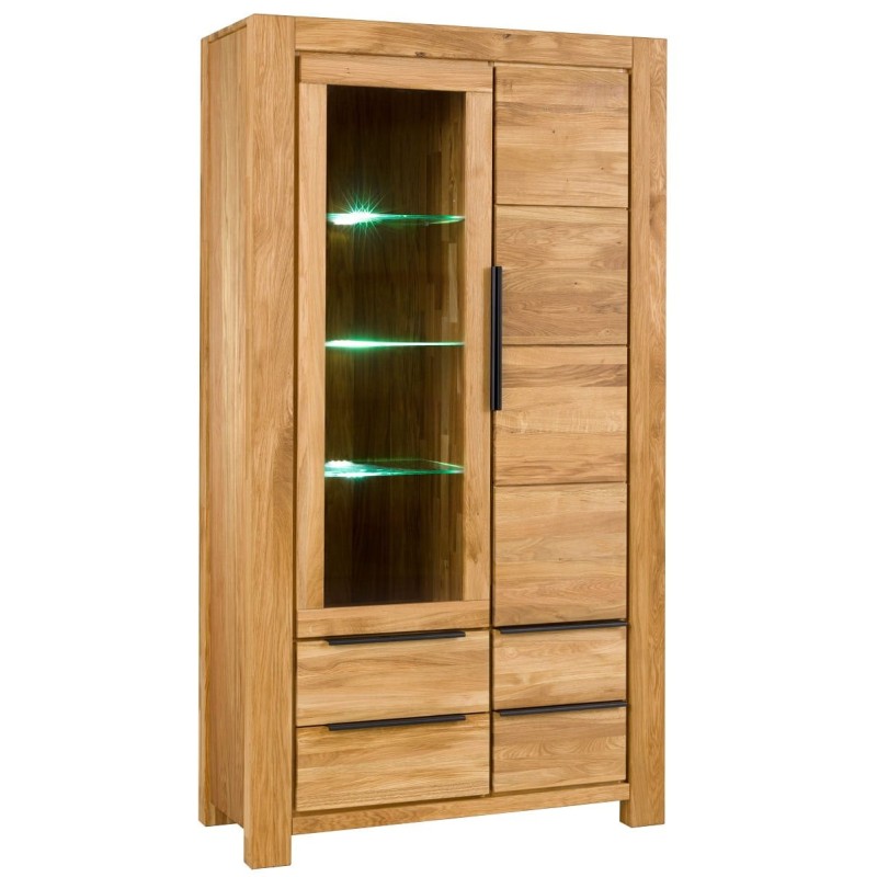 Witryna z litego drewna dębowego Tina 112 cm