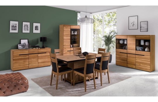 Kolekcja olejowanych dębowych mebli Domo