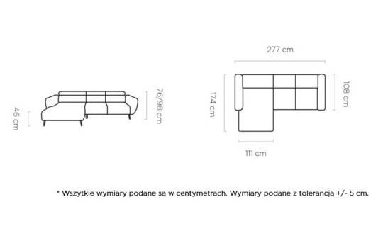 Narożnik Abia 277 x 174 cm 