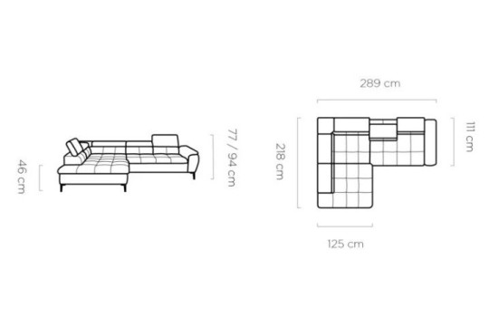 Narożnik rozkładany Neo 289 x 218 cm 