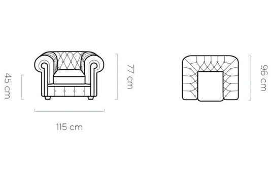 Fotel chesterfield Orlo  