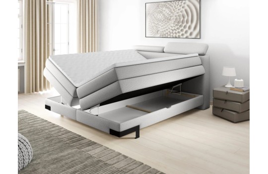 Łóżko kontynentalne Sandor z pojemnikiem