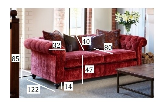 bordowa sofa chesterfield 