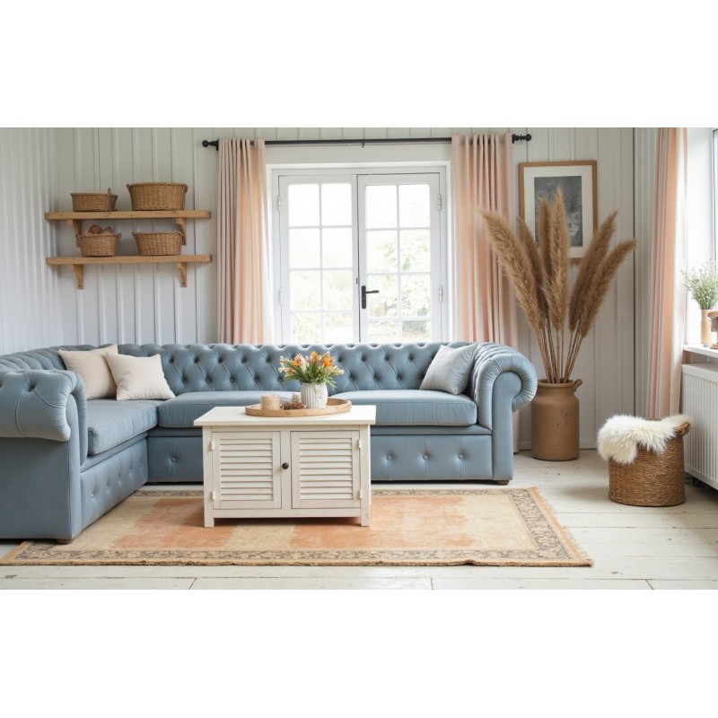 stylowy narożnik chesterfield retro