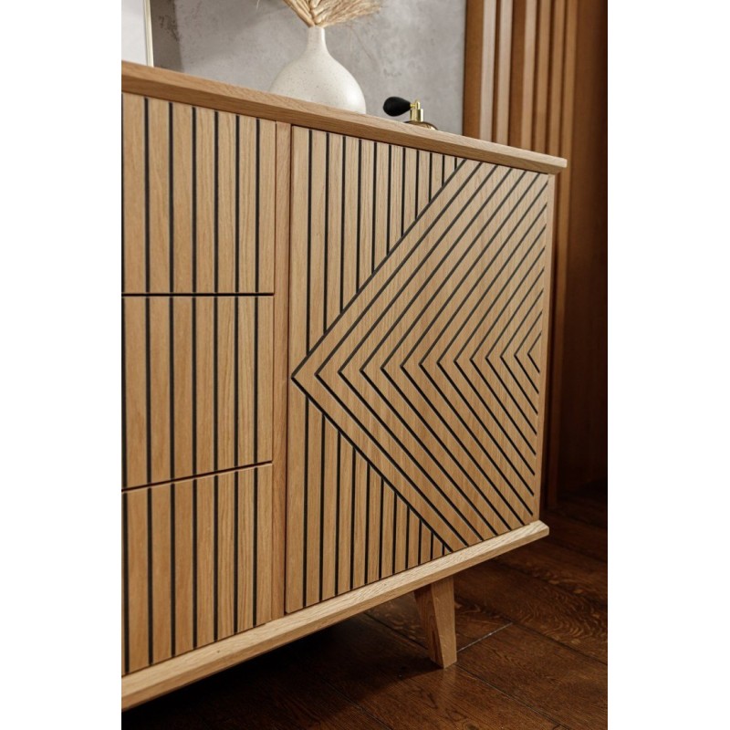 Ryflowana front komody - Fjord 