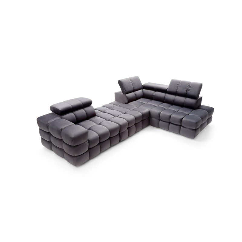 narożnik w ciemnym materiale 