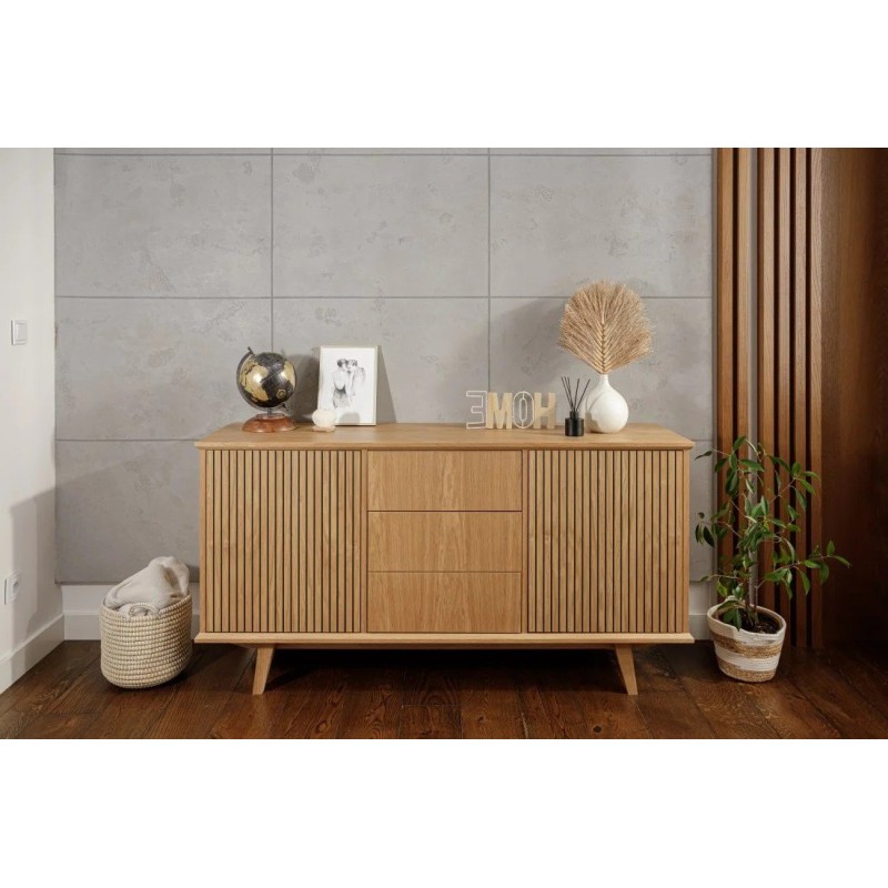 Komoda z lamelami dębowa - Brisa