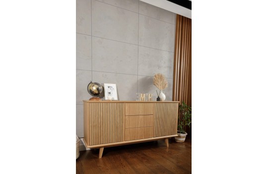 Komoda dębowa z lamelami - Brisa