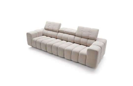 sofa w plecionej tkaninie 