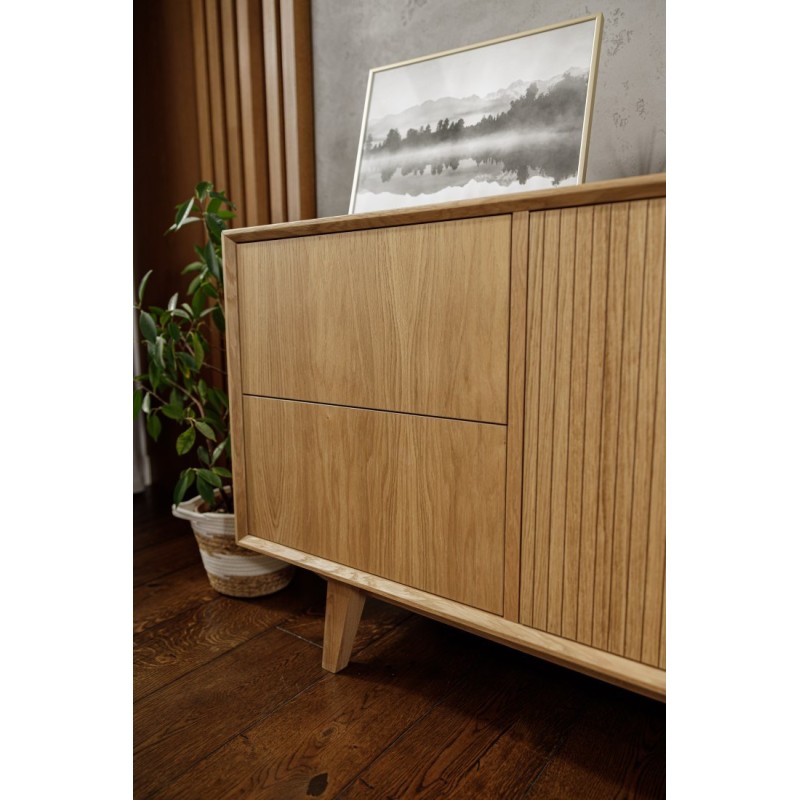 Fornirowana Komoda ryflowana - Myra