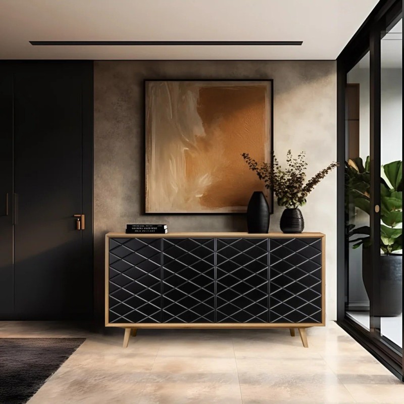 Czarna komoda - Skara