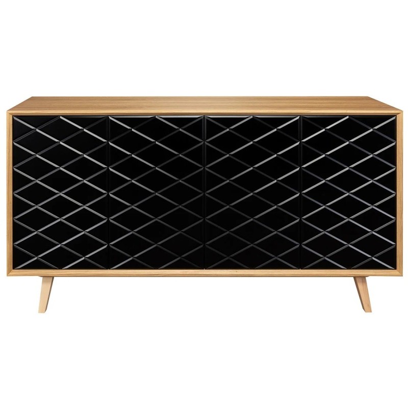 skandynawska komoda z czarnymi frontami - Skara