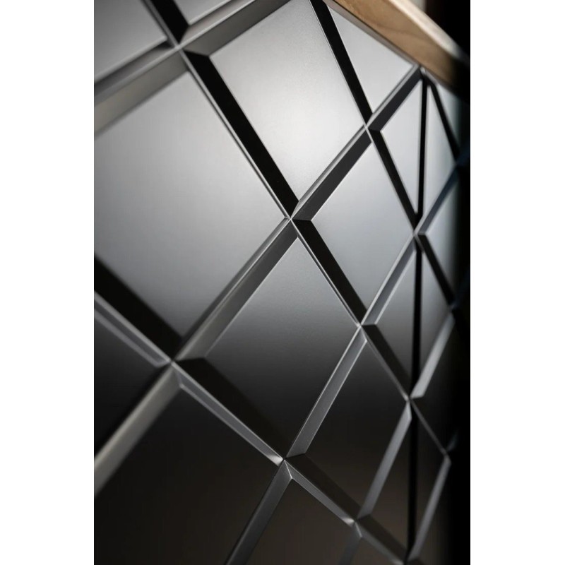 Frezowane fronty w komodzie, front czarny