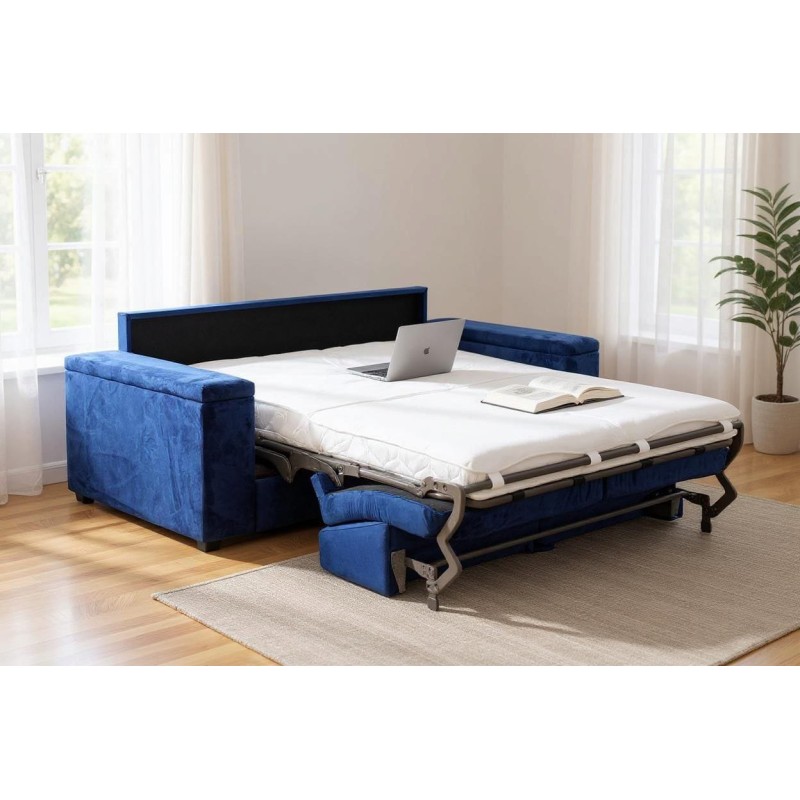 Sofa z włoskim stelażem i pojemnikami Toskania 208 cm