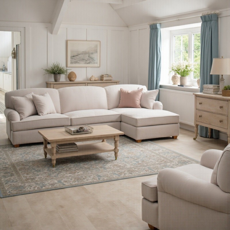 kremowy narożnik sari