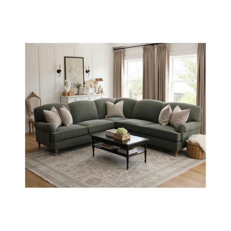 zielony klasyczny narożnik 