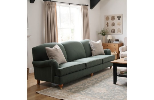 sofa w butelkowej zieleni