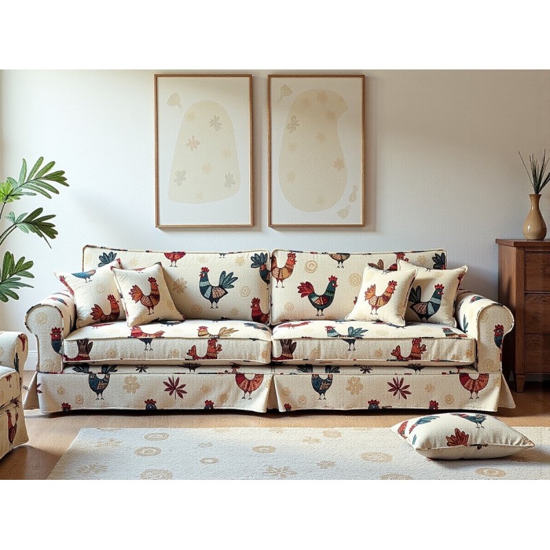 Brylant 228 cm Sofa ze zdejmowanym pokrowcem w żakardowej tkaninie