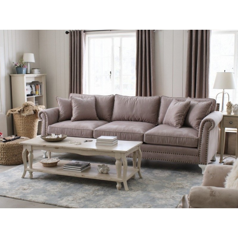 Sofa z dekoracyjnymi ćwiekami Mistral 260 cm