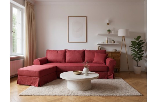 bordowa sofa 