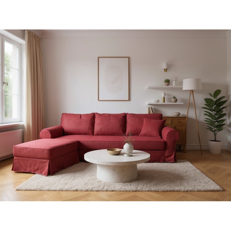 bordowa sofa 