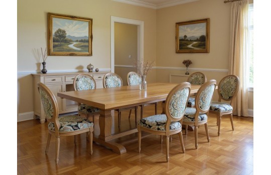 Stół rustykalny Aurelio z krzesłami Fabiano