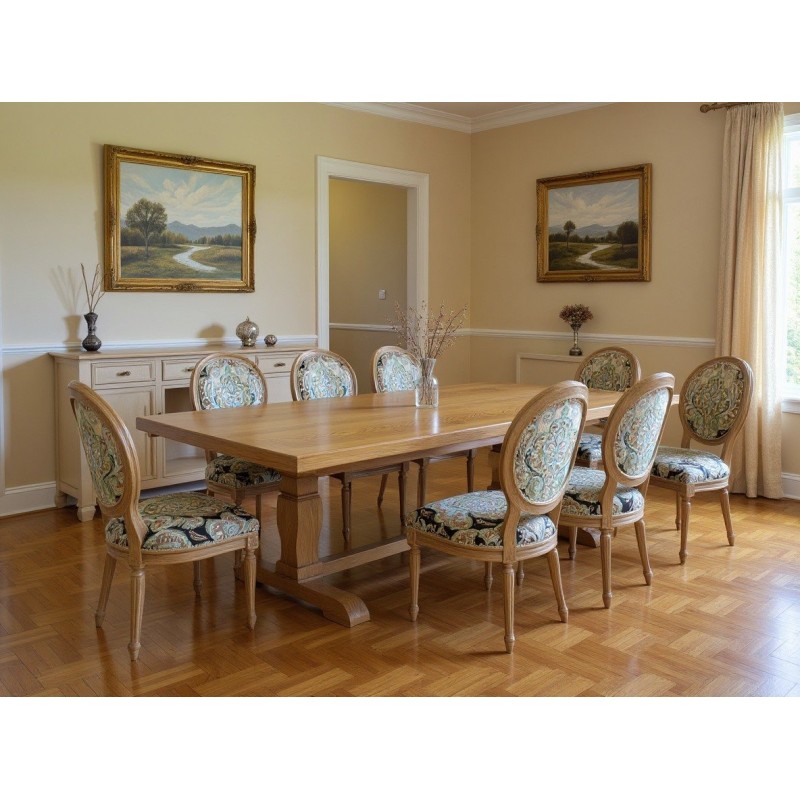 Stół rustykalny Aurelio z krzesłami Fabiano