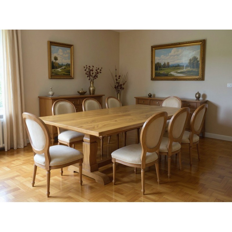 Stół rustykalny Aurelio z krzesłami Fabiano