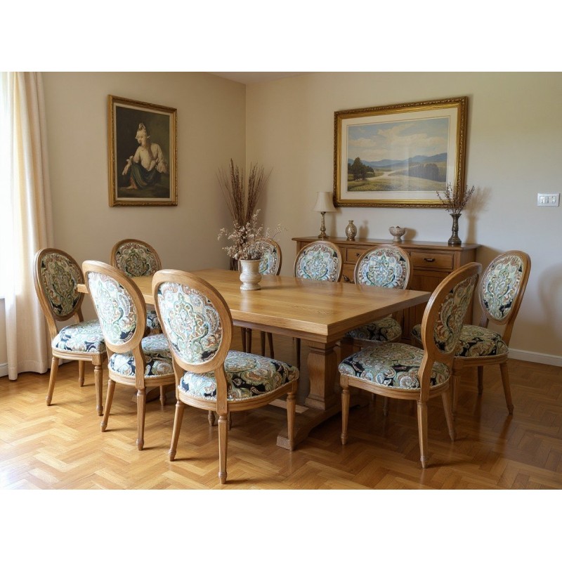 Stół rustykalny Aurelio z krzesłami Fabiano