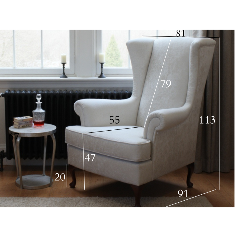 Klasyczny fotel tapicerowany Travis
