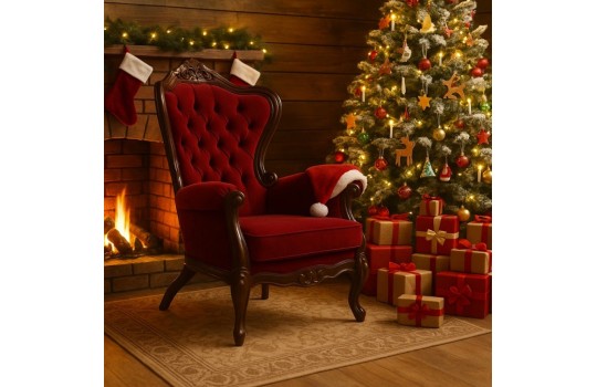 Fotel Mikołaja Naxos - świąteczny fotel 