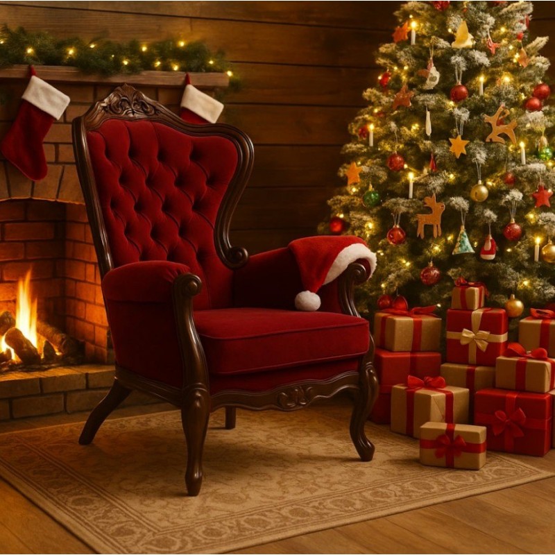 Fotel Mikołaja Naxos - świąteczny fotel 