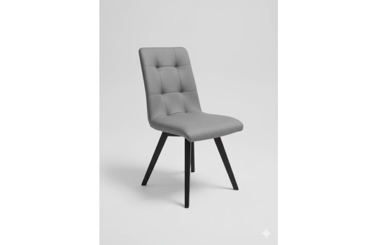 szare krzesło pikowane