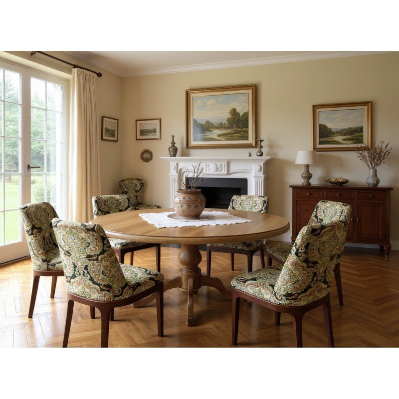 Klasyczny stół na jednej nodze z krzesłami Austin