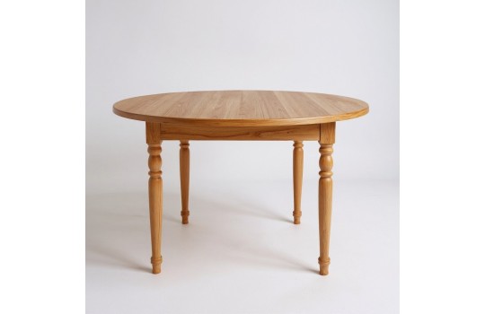 Okrągły stół z drewna dębowego rustykalny Lumaro