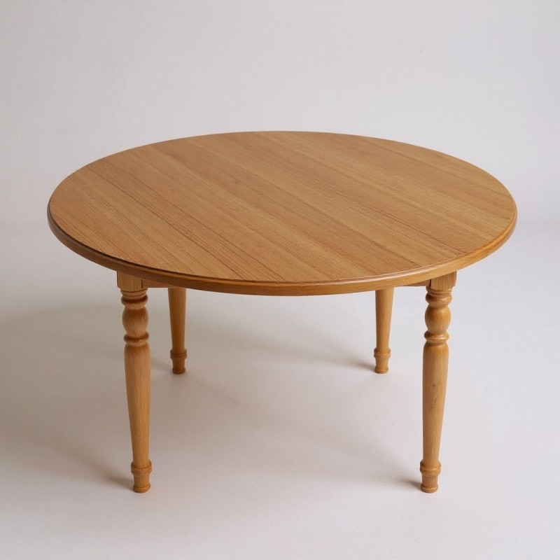 Okrągły stół dębowy rustykalny Lumaro