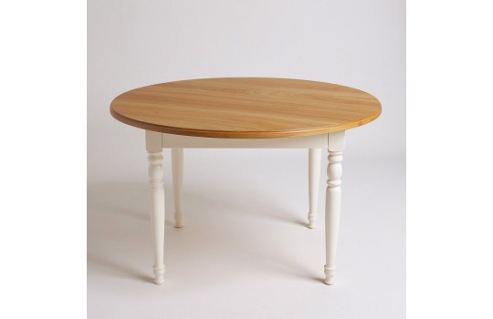 Okrągły stół Lumaro z białą podstawą