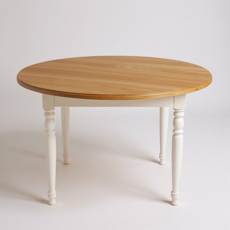 Okrągły stół Lumaro z białą podstawą