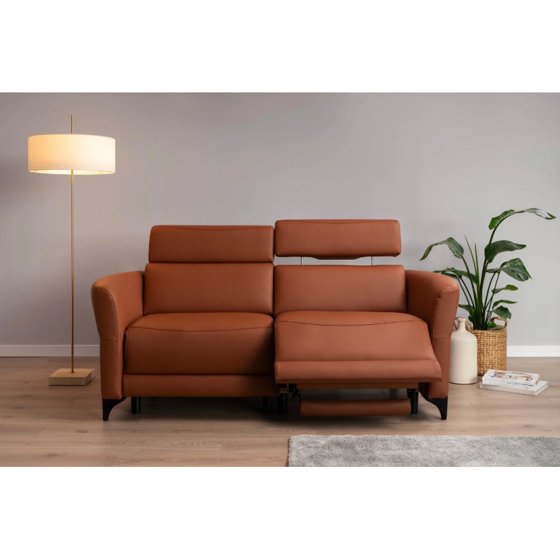 ruda sofa z dwiema funkcjami relaks ruda sofa z dwiema funkcjami relaks