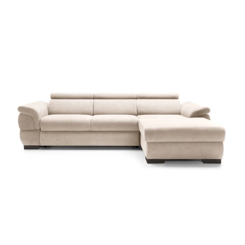 kremowa sofa narożna 